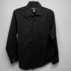 Men's Banana Republic Stretch Classic Shirt - Black - Size Small